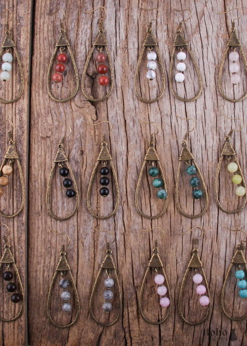 Boho Earrings, RH Dangle Earrings, Droper Loop